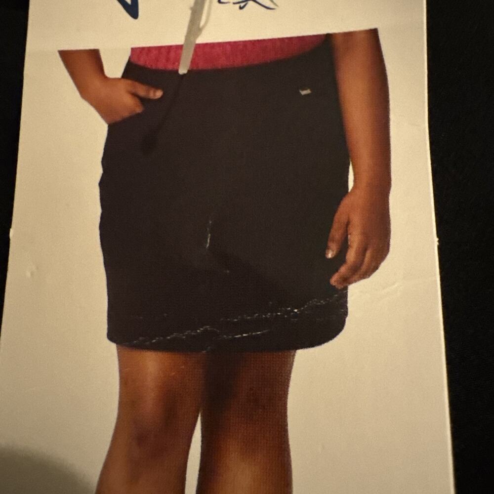 NWT Greg Norman Womens Short Skort Skirt Black Size XL Compression Waist